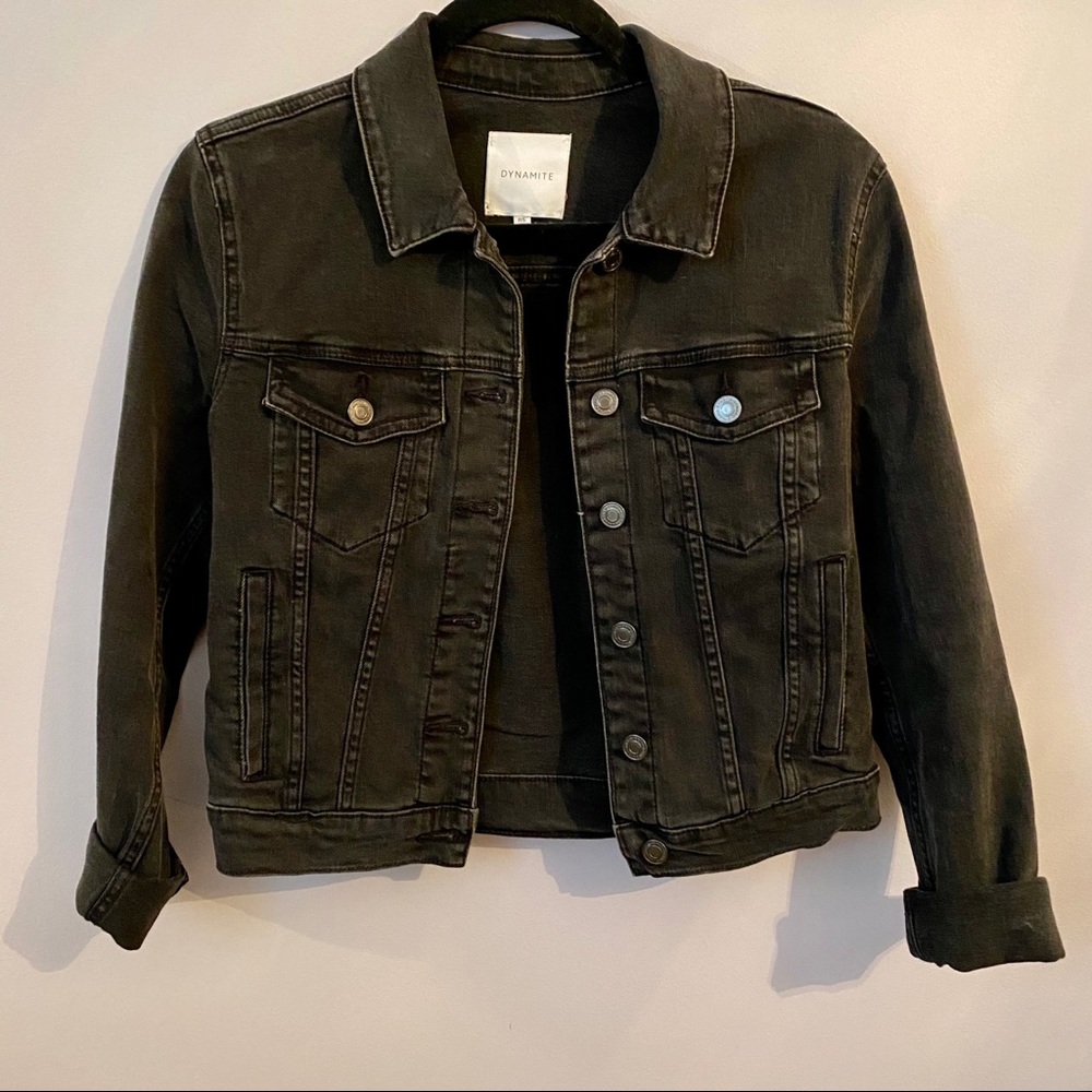 Black denim jacket